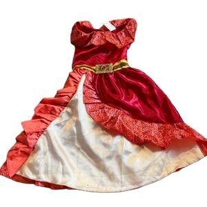 Disney Elena of Avalor Adventure Dress 4-6X Red Princess Costume Halloween